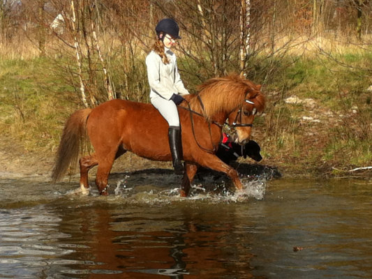 Junior das erste Mal im See